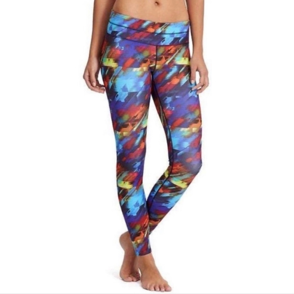 ATHLETA | Rainbow Full Length Leggings Sz SMALL TALL